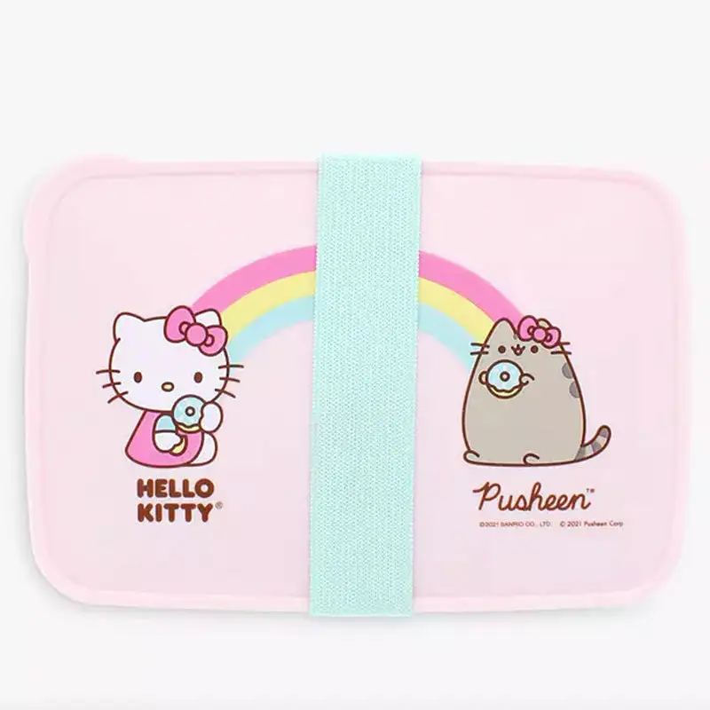 Hello Kitty X Pusheen Lunch Box With Cutlery 2 Hello Kitty X Pusheen Lunch Box With Cutlery - Image 2