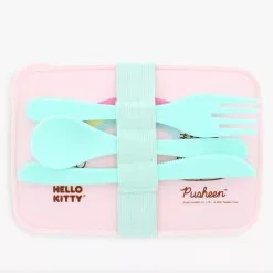Hello Kitty X Pusheen Lunch Box With Cutlery 5 Hello Kitty X Pusheen Lunch Box With Cutlery -Movie & TV Shows Shop 3hkpusheen