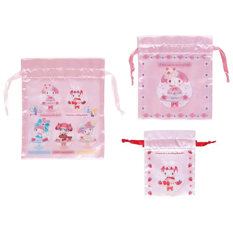 SANRIO My Melody Sweet Lookbook Drawstring Bag Set 1 SANRIO My Melody Sweet Lookbook Drawstring Bag Set
