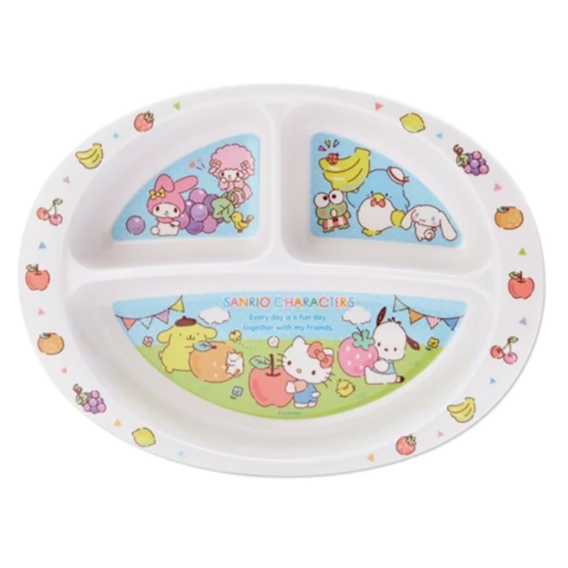 Sanrio Characters Fun Day Divided Plate 1 Sanrio Characters Fun Day Divided Plate