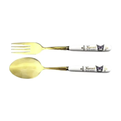 SANRIO Kuromi Girly Breakfast Spoon And Fork Set