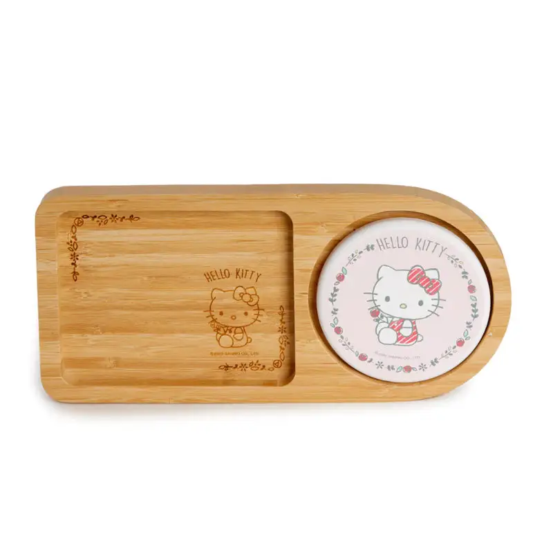 Sanrio Characters Bamboo Tray With Coaster 2 Sanrio Characters Bamboo Tray With Coaster - Image 2