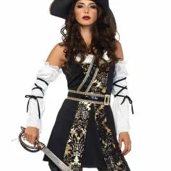 LEG AVENUE Black Sea Buccaneer Costume -Movie & TV Shows Shop black sea buccaneer costume 564315