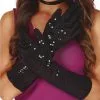 Guirca BLACK SEQUIN GLOVES