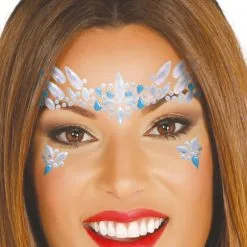 Guirca BLUE AND WHITE ADHESIVE FACE JEWELLERY
