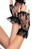 LEG AVENUE Fingerless Lace Ruffle Gloves