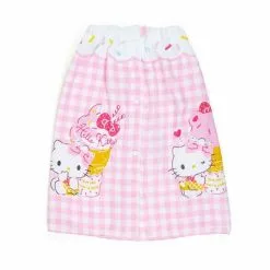 Sanrio Kids Gingham 60cm Wrap Towel -Movie & TV Shows Shop hkginghamback