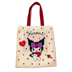Sanrio Characters Heart Pattern Tote Bag -Movie & TV Shows Shop kuromivfront