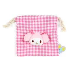 Sanrio Characters Plaid Drawstring Pouch -Movie & TV Shows Shop mymelody b0712d4e 056b 4693 b58c e1d4d6b2baf4