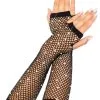 LEG AVENUE Rhinestone Fishnet Arm Warmers Gloves