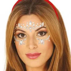 Guirca SILVER ADHESIVE FACE JEWELLERY BUTTERFLY SHAPE