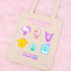 JapanLA Hello Kitty & Friends Boba Canvas Tote Bag