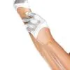LEG AVENUE White Mini Cropped Satin Gloves